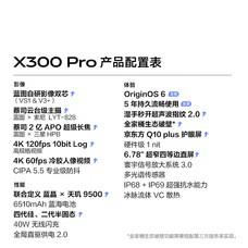 vivo X300 Pro 16GB+512GB   5年持久流畅OriginOS 6 AI手机